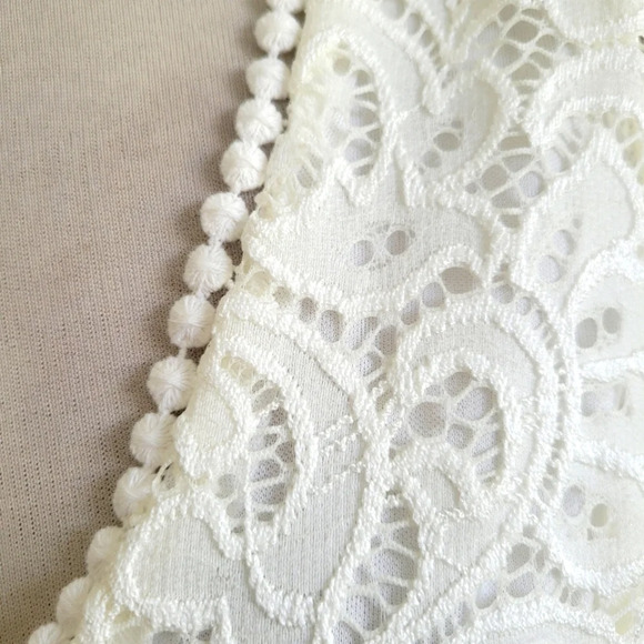 Francesca's Lace V-Neck Dress / All White / Size Small - Picture 3 of 7